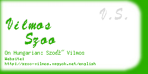 vilmos szoo business card